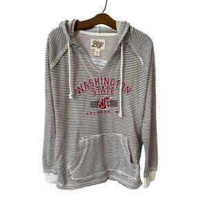 Blue 84 Washington State Stripe Hoodie Sweatshirt Medium Bone Cider College NEW